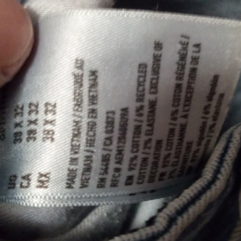 American Eagle Outfitters Light Blue Distressed Straight Jeans 38x32 - Picture 4 of 4